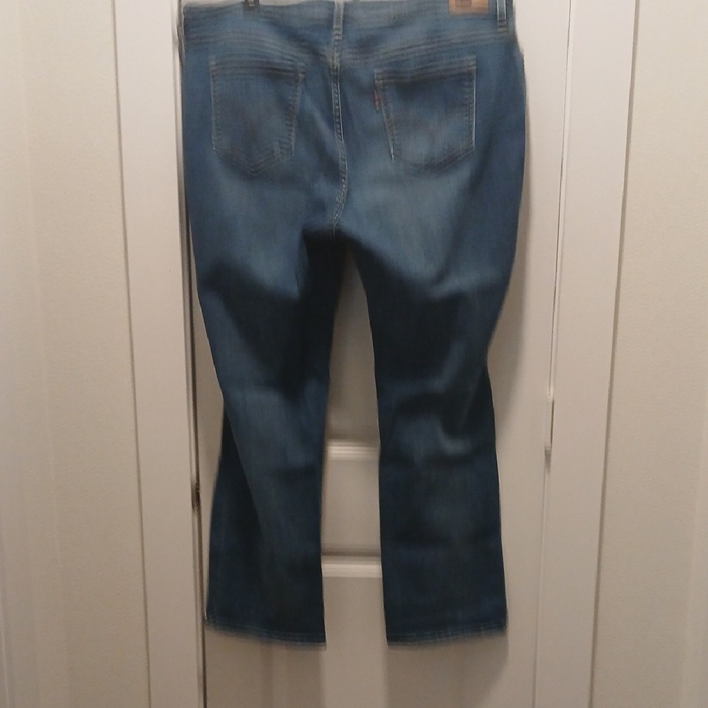 Levi's Defined Waist 580 Straight Leg Denim Blue Jeans Size 22W - Picture 8 of 9